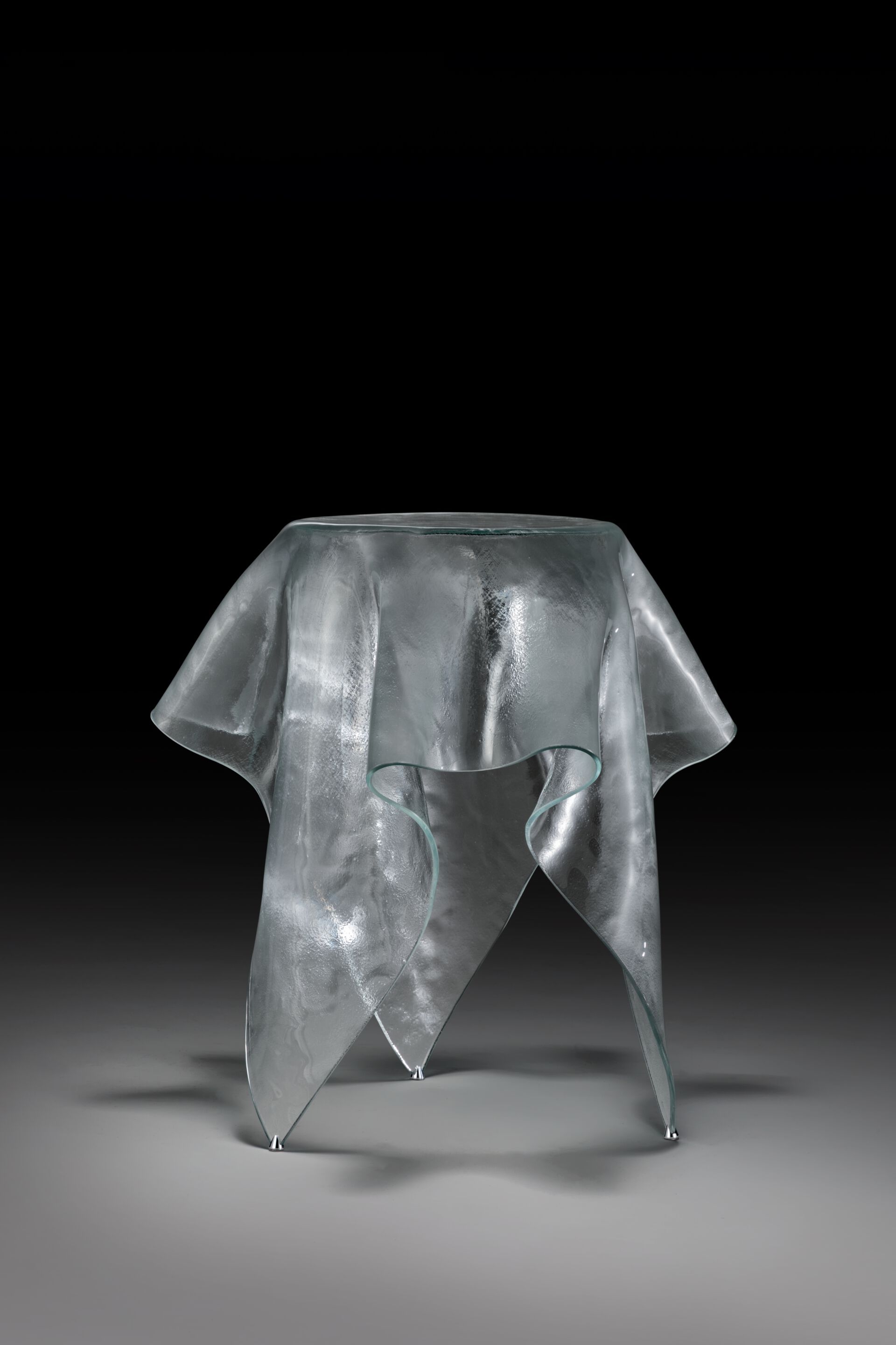 Круглый журнальный столик из изогнутого стекла REFLEX платок ARCH-00035349 - Вид №9