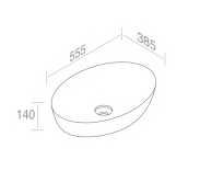 L616T0R0V0143 Раковина накладная ELITE OVAL M 555х385х140 мм без перелива Зеленый матовый AeT ITALIA - Вид №1