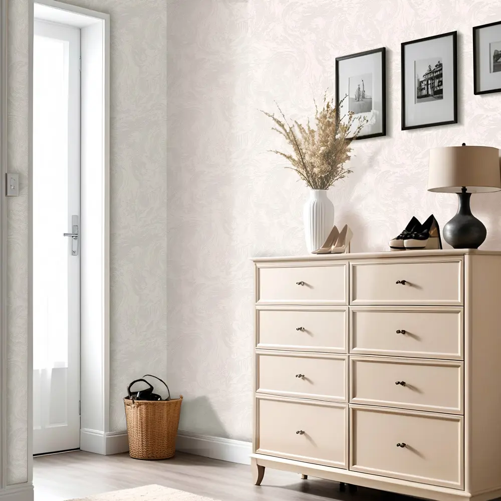 Belvinil Аликанте: флизелиновые обои с абстрактным узором в бежевых тонах 89407995 STLM-1573511 - Вид №5