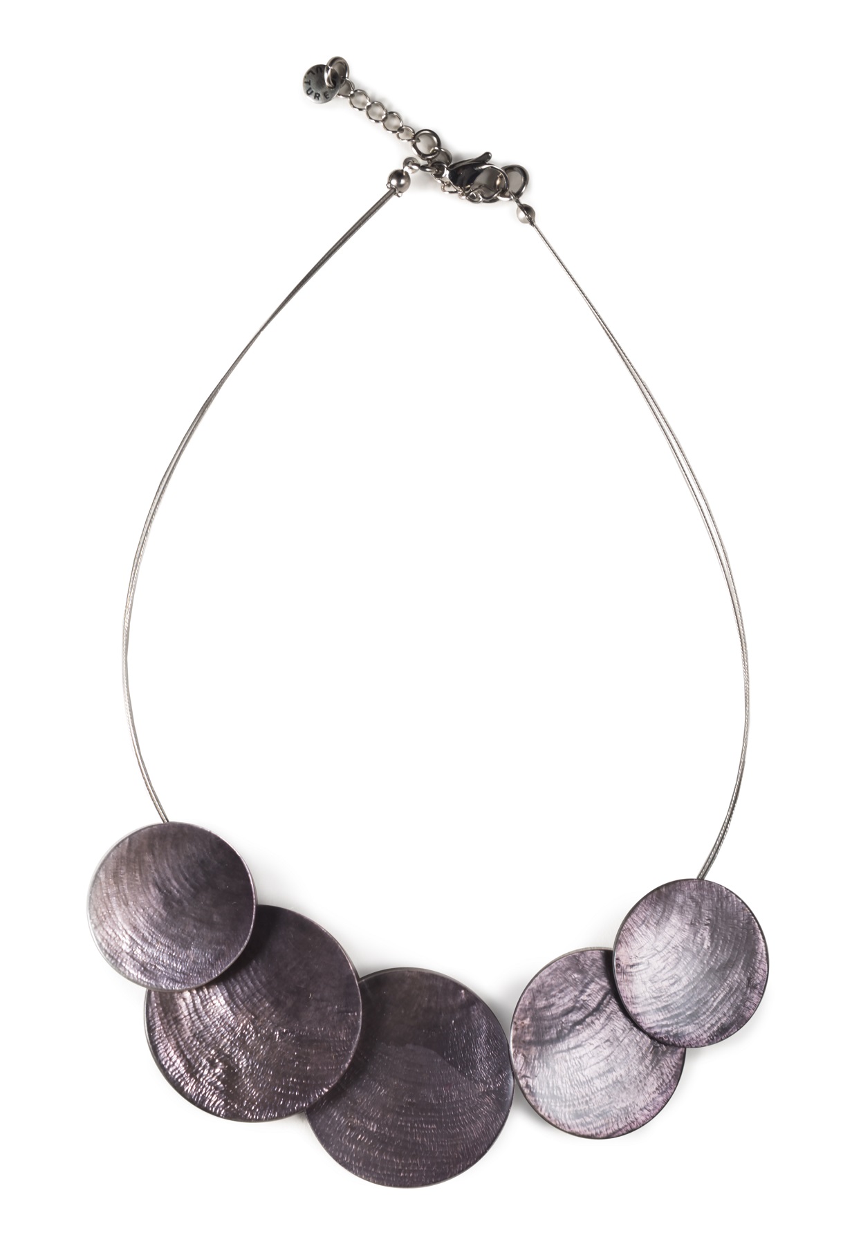 MIX_5135_DB Колье, серый, перламутр, алюминий Mix Culture Santreyd 