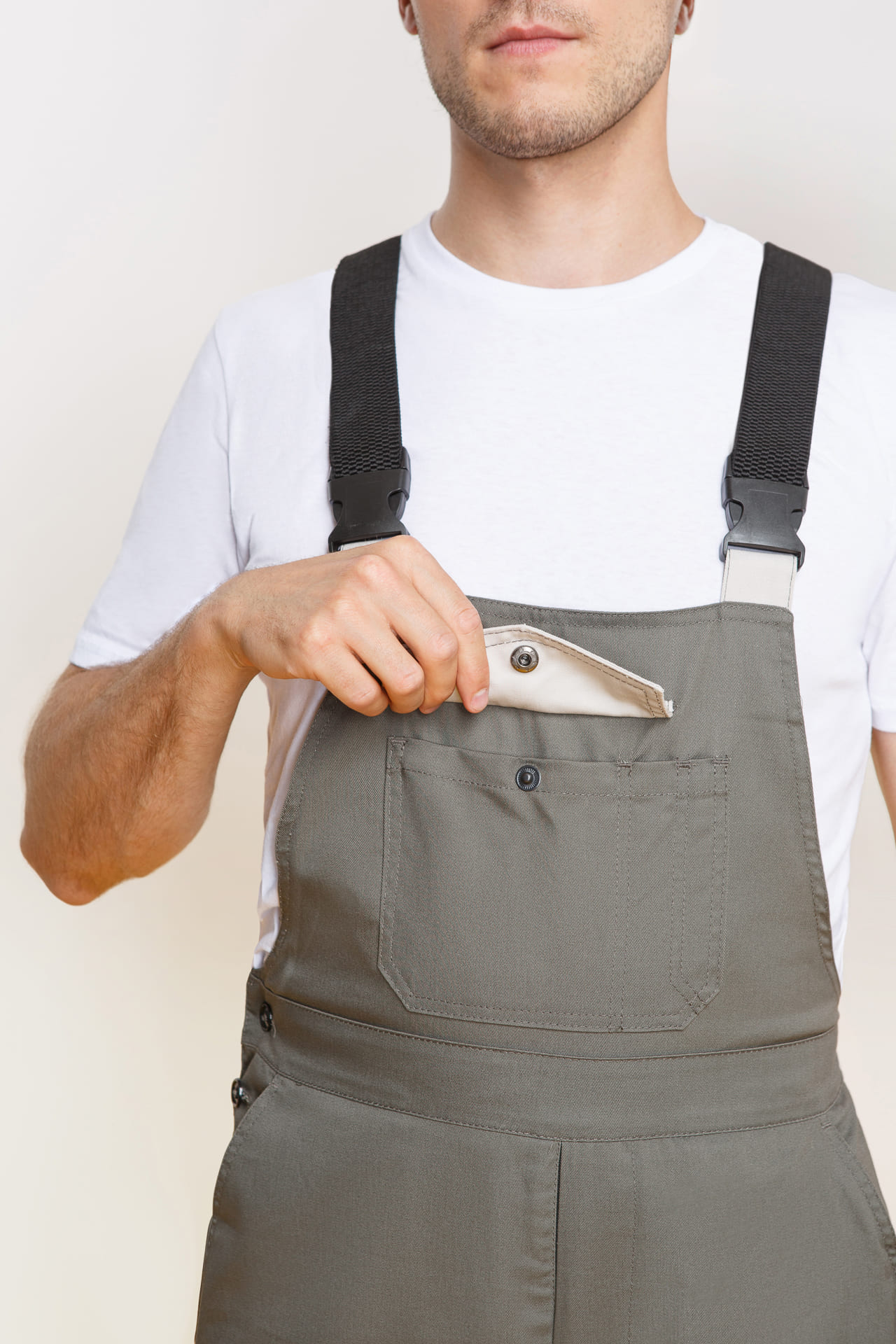 4991519 Костюм  NEW 2 серый хаки с серым песком STATUS  Летняя спецодежда  размер 56-58/182-188  - Вид №12