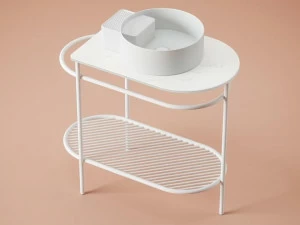 Artceram Тумба под умывальник из металла и мрамора  Aca065