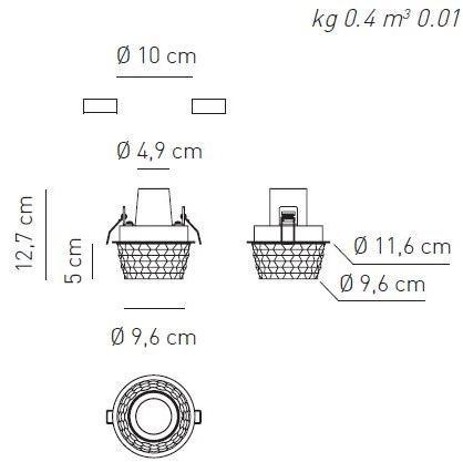 AXOLIGHT Светодиодный точечный светильник на потолок Fedora sun-id-1459107 - Вид №1