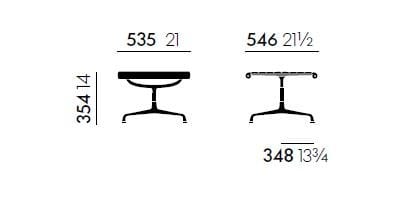 Тканевая спицевая подставка для ног VITRA Eames Aluminium Group ARCH-00128085 - Вид №5