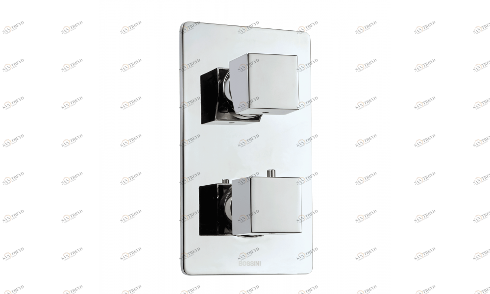 Z00125 + Z00061 Thermostatic Смеситель & запорный кран Cube - 2/3/4/5 Outlets Universal Mixers BOSSINI 