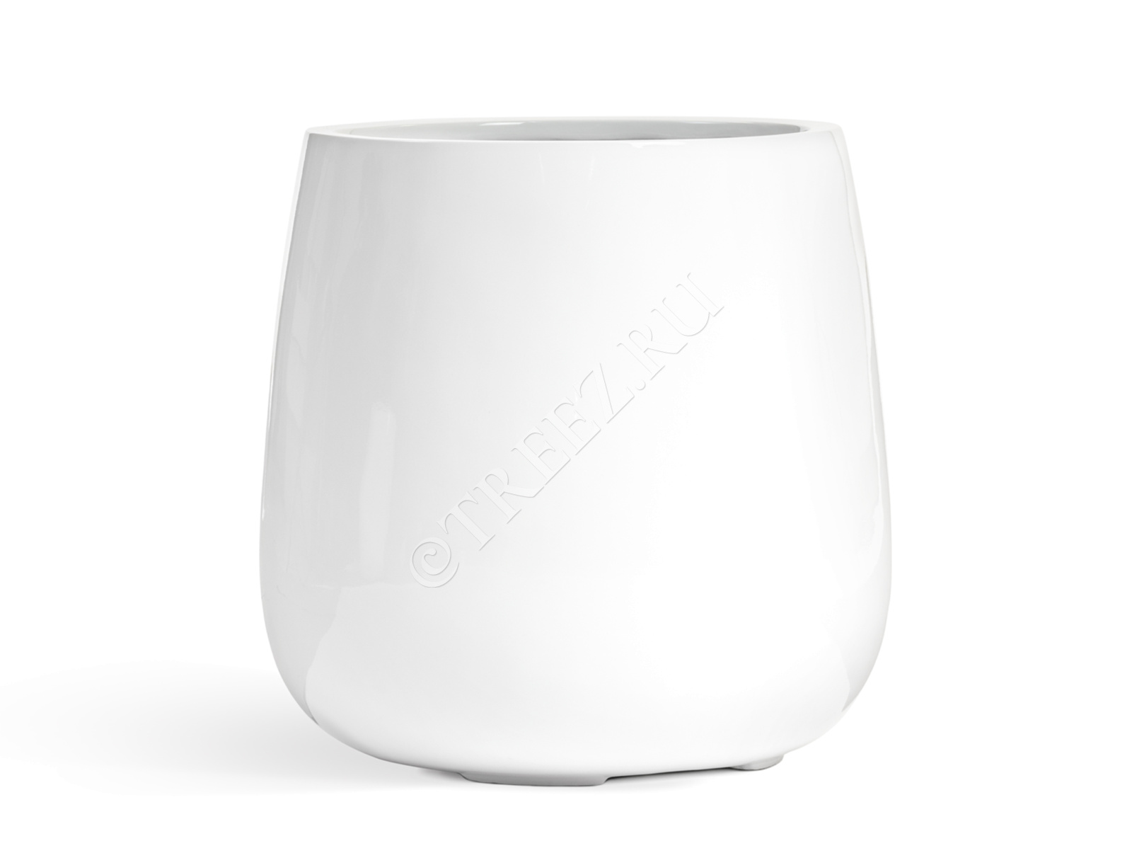 41.3321-05-068-WH-49 Кашпо  Effectory - серия Gloss - Design-Чаша - Белый глянцевый лак Цветочная коллекция  - Вид №2