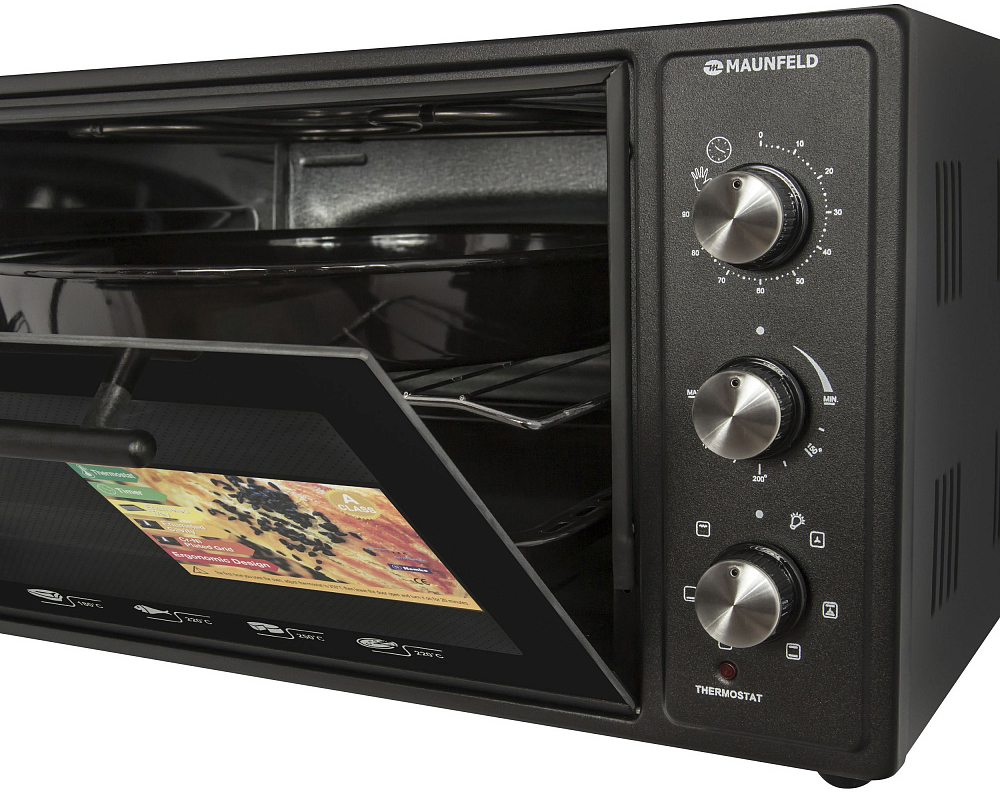 CEMOA.456.B Мини-печь / ширина 60 см, механическое управление, 45 л,конвекция, черный Maunfeld Santreyd  - Вид №2
