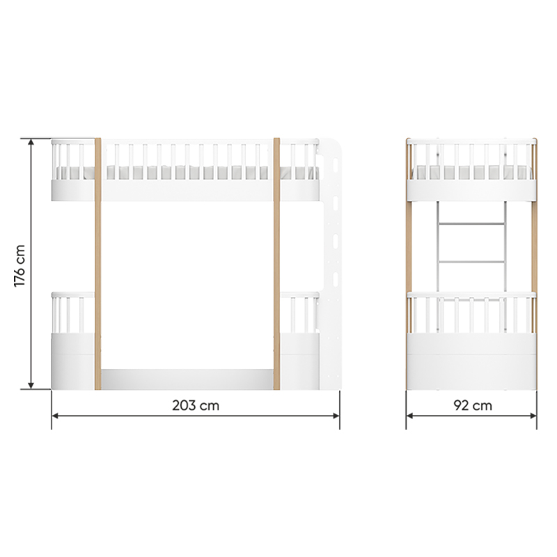 Кровать-чердак детская 190х90 см Classic белая ELLIPSE ELLIPSE CLASSIC 257734 Белый Santreyd  - Вид №1