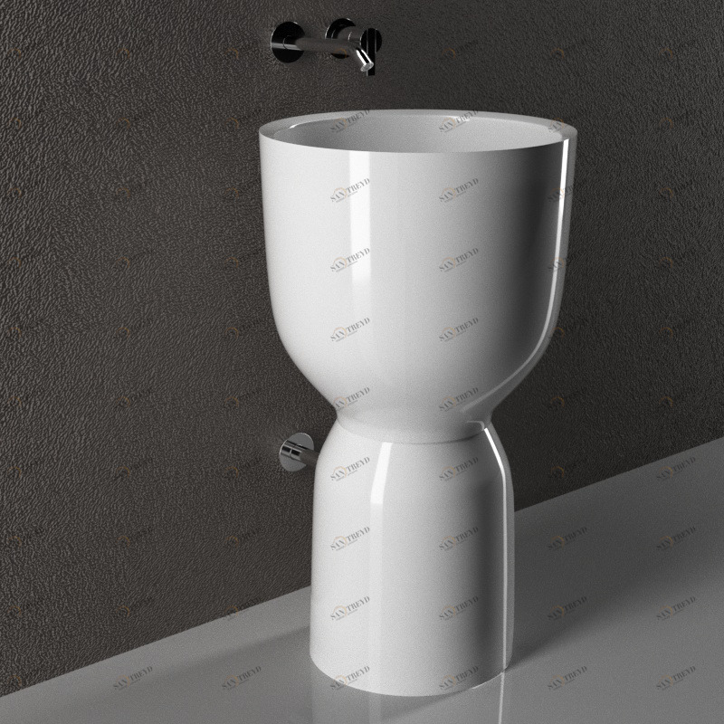 OG001OG003B Напольная раковина стоящая круглая Inbani 