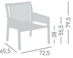 GABER Садовое кресло из технополимера с подлокотниками Minush sun-id-1395669 - Вид №6