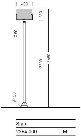 Neri Двухсторонний чугунный столб для информационного табло Melia 2254  - Вид №3