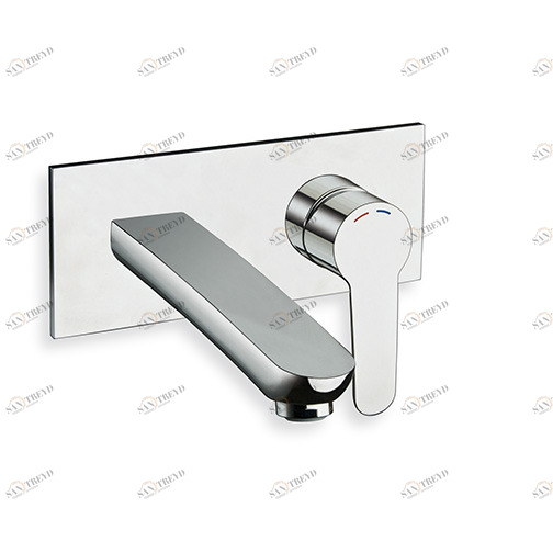 CRIND256 Смеситель для раковины настенный REGULAR внешние части для CRICS200 (правая сторона) - CRICS201 (левая сторона) со сливом 1 "1/4 Up & Down и металлической пластиной Cristina Rubinetterie 