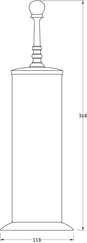 STI 430 Туалетный ерш с крышкой напольный 3SC STILMAR ANTIQUE SILVER Treesseci 3SC - Вид №1