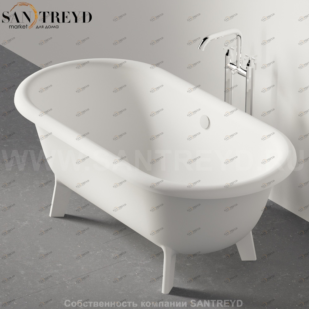 Ванна свободностоящая OTTOCENTO белая Agape AVAS0967ZZ