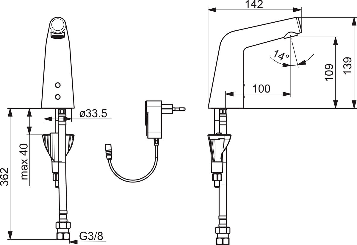 Oras 3014FT Смеситель для умывальника, 230/9 V 3014FT Inspera XS Хром  - Вид №1