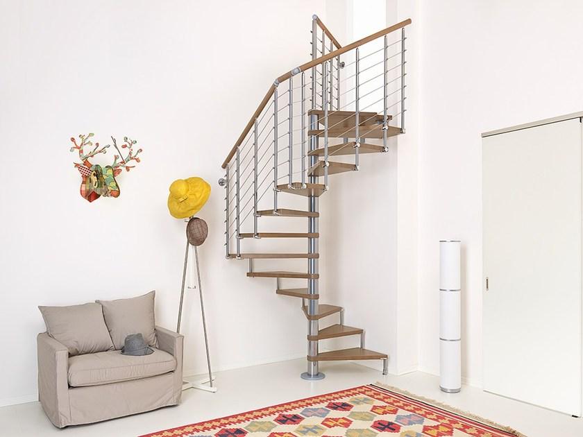 Fontanot Винтовая лестница из стали и дерева квадратного плана Pixima sun-id-1347290 - Вид №8