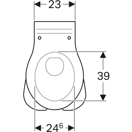 212000000 Детский напольный унитаз Geberit Bambini, вертикальный смыв, дизайн в виде львиной лапы Geberit  - Вид №2