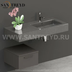 T04552AT2 Столешницы для использования в сочетании с тумбами и открытыми тумбами 45 см серая Globo ARREDO WOOD Италия