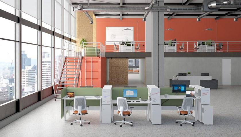 ESTEL GROUP Регулируемая по высоте рабочая станция со встроенной полкой Evo sun-id-1501314 - Вид №4