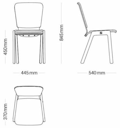Askia Штабелируемый стул со встроенной подушкой Tipro sun-id-1357508 - Вид №5