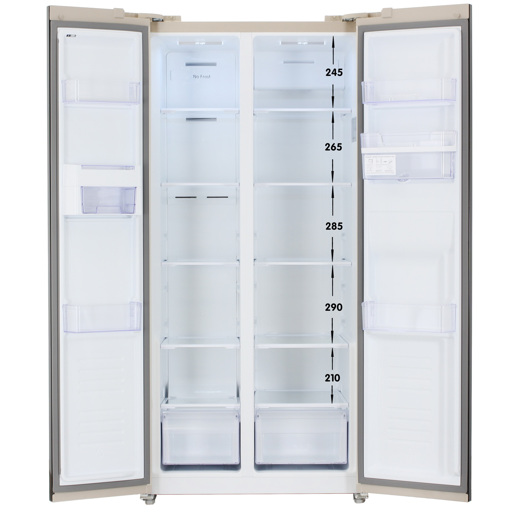 9069187 Холодильник Side by Side   Nordfrost RFS 484D NFH золотистый STDN-0023742 - Вид №1