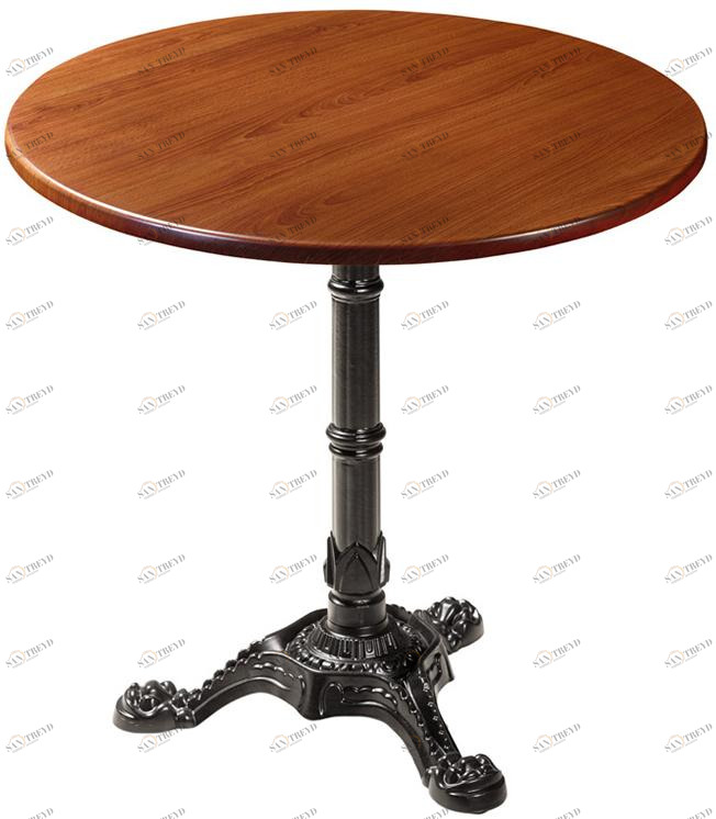 2612 Стол Bistrot D80 Орех R-HOME 940406+170502nut