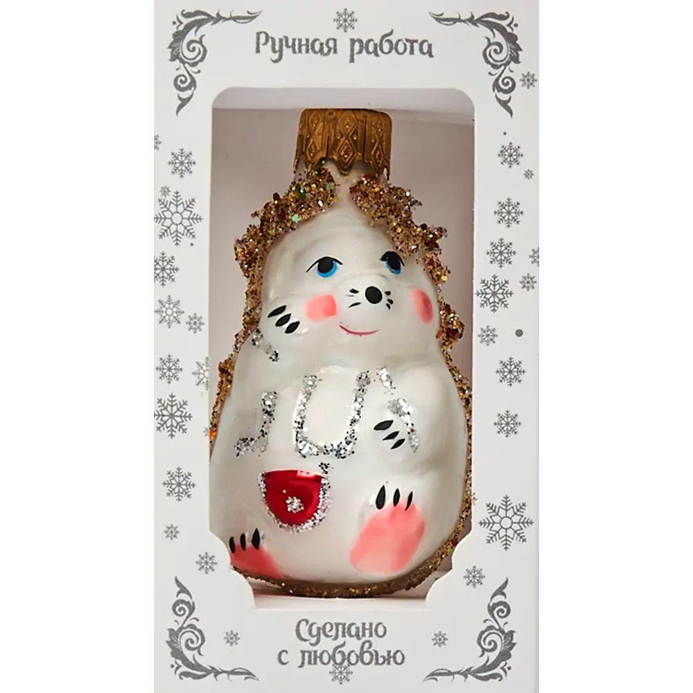 82856232 Елочное украшение Ёжик/Снеговик высота 10 см STLM-0952730 Santreyd  - Вид №7