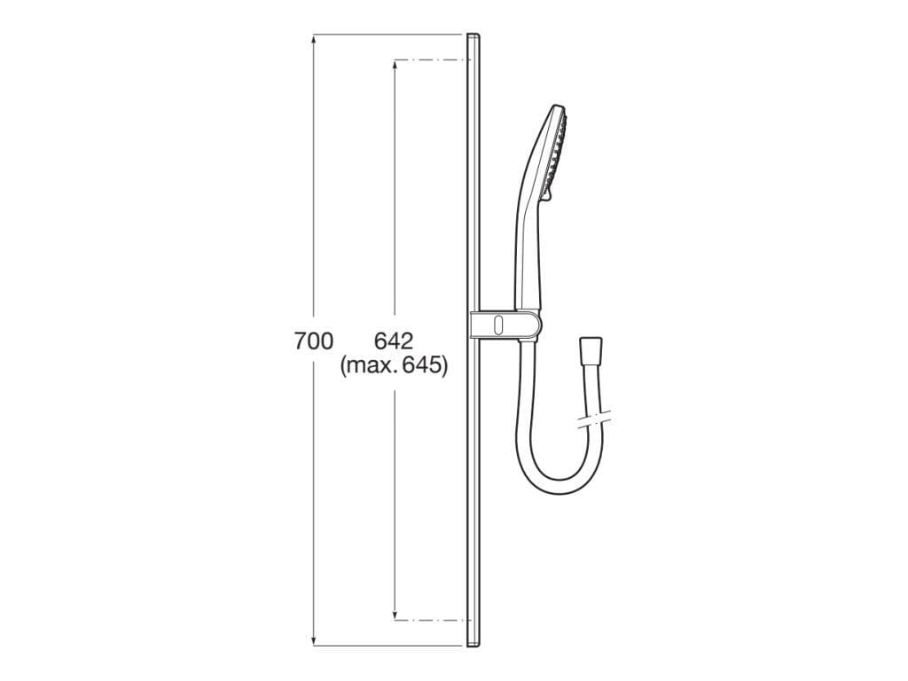 Металлический стержень с ручным душем Roca Sensum ARCH-00095633 - Вид №2
