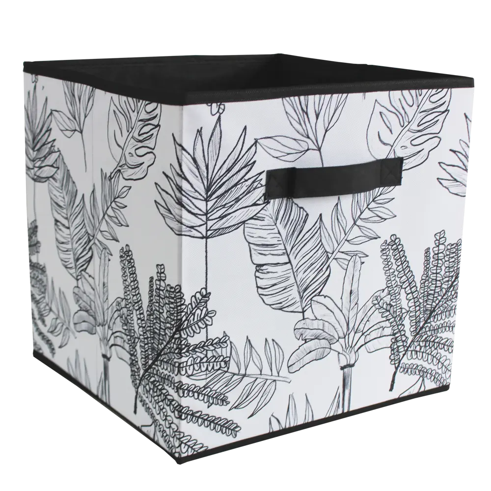 Короб Spaceo Kub 31x31x31 см 27.44 л полиэстер цвет черно-белый STLM-2161042 - Вид №2