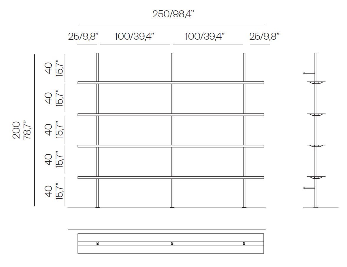 Алюминиевый настенный книжный шкаф BD Barcelona Aluminium ARCH-00134289 - Вид №25