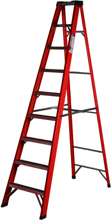 Стремянка SF 1008 стеклопластиковая 8 ступеней, Alumet, с органайзером