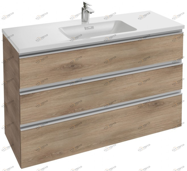 EB2041-RA-E16 Мебель под раковину-столешницу 120 см, 3 выдвижных ящика, встроенные ручки Jacobdelafon VOX Santreyd