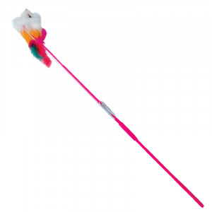 ПР0056079 Игрушка для кошек Удочка-дразнилка складная Пушистая мышка, 30/580мм TRIOL