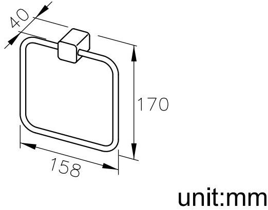 JUSTIME Кольцо для полотенца из хромированной латуни Mark 6909-60-80cp - Вид №1