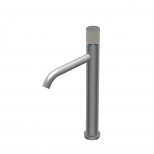 E0BA0129C Открытый однорычажный смеситель для раковины Ritmonio Diametro35 Inox Concrete