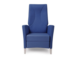 Тканевое кресло для ног с подлокотниками с высокой спинкой