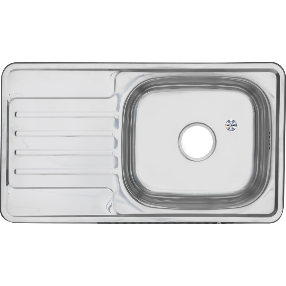 Мойка 7642 U MELANA 0,6/160 врезная прямоугольная с сифоном (221 t *10) 221 t (*10)