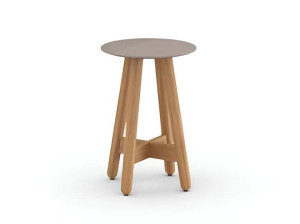 Круглый стол из тикового дерева