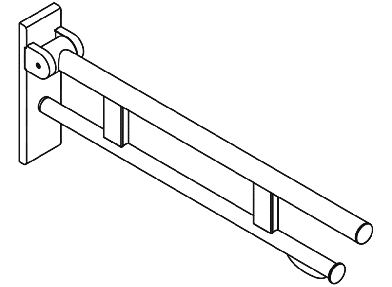 900.50.16340 Опорная рейка Duo, исполнение b HEWI Stützen  - Вид №2