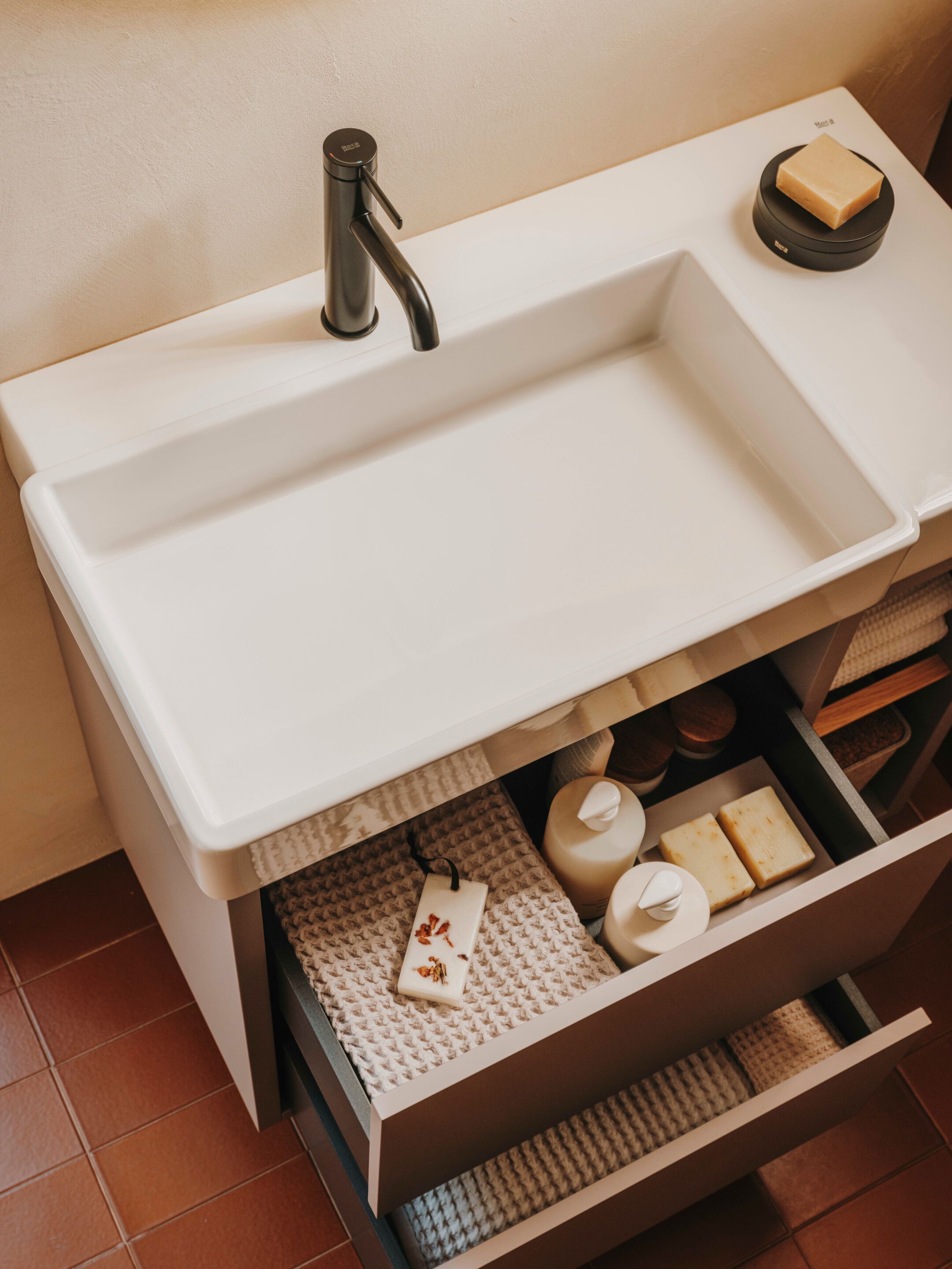 Деревянный подвесной умывальник с ящиками Roca ARCH-00069773 - Вид №3