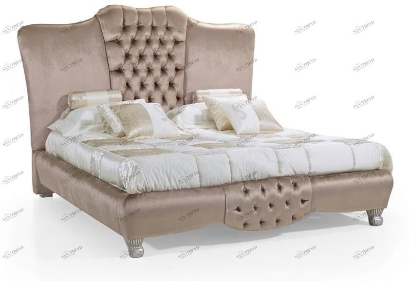 SCAPPINI & C Двуспальная кровать с обивкой из ткани с тафтинговым изголовьем 35th anniversary 2570