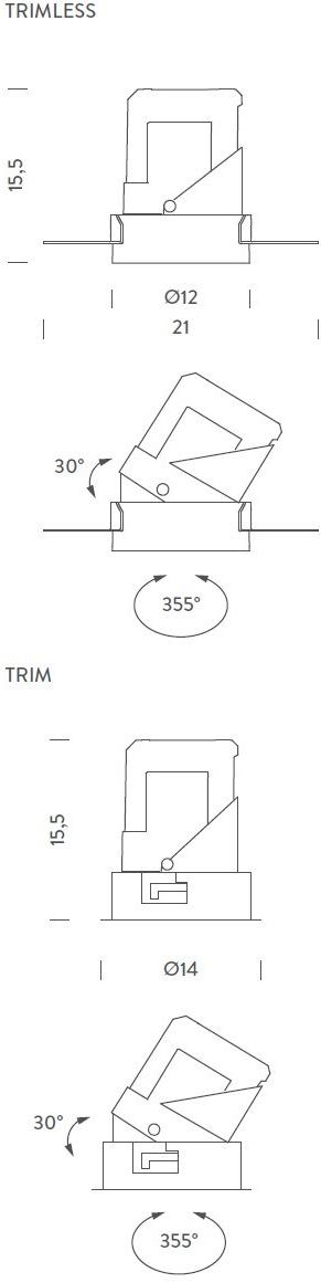 NEMO Регулируемый встраиваемый светодиодный светильник sun-id-1425162 - Вид №15