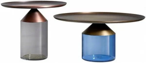 VeniceM Круглый журнальный столик из дутого стекла для гостиной