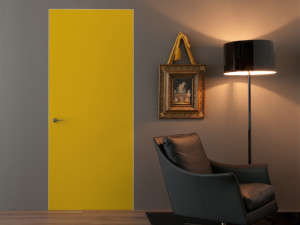 Стеклянная стена заподлицо распашная дверь