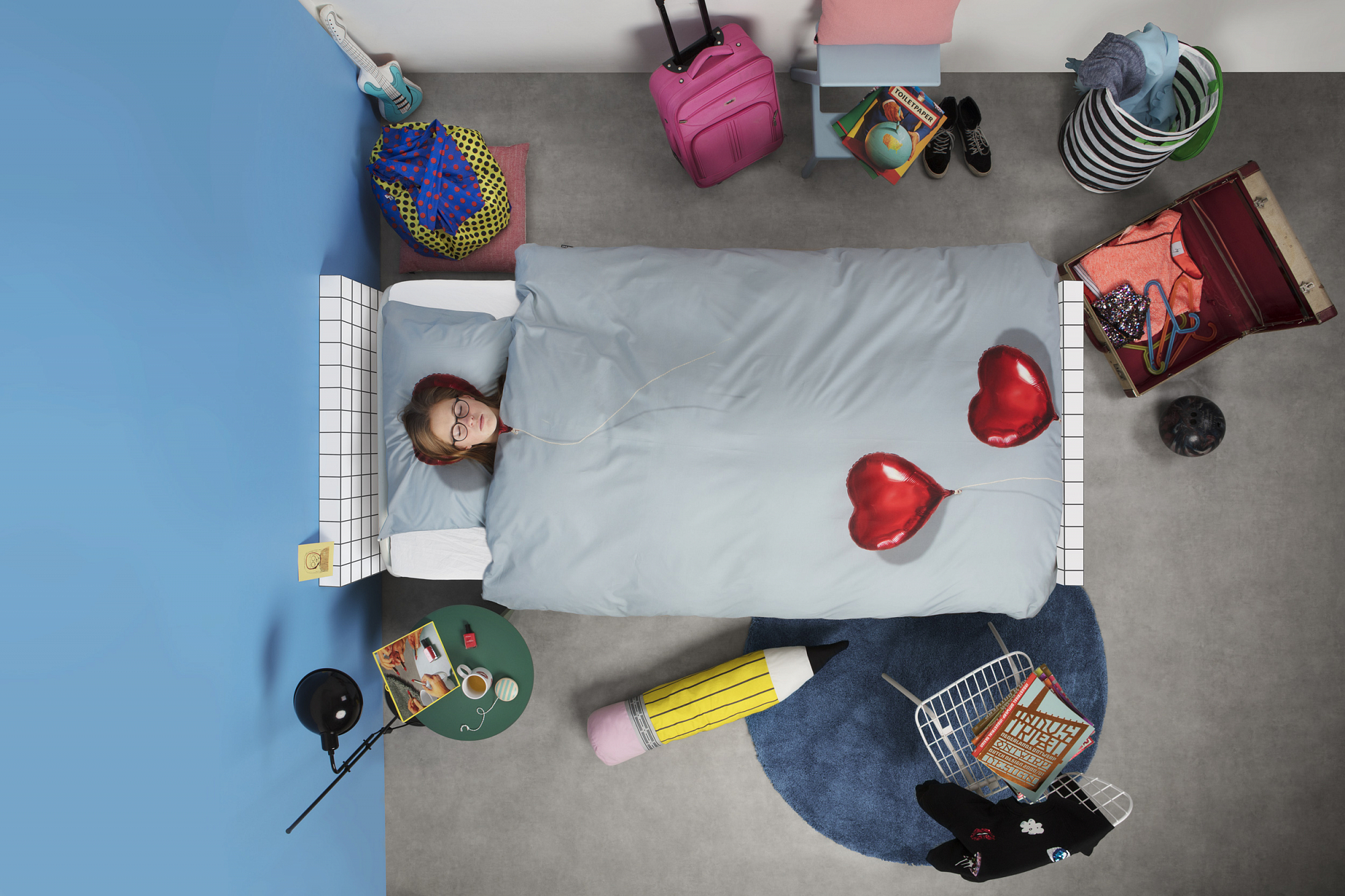 Детское постельное белье односпальное "Сердце в облаках" 150х200 см SNURK  335495 Серый  - Вид №2