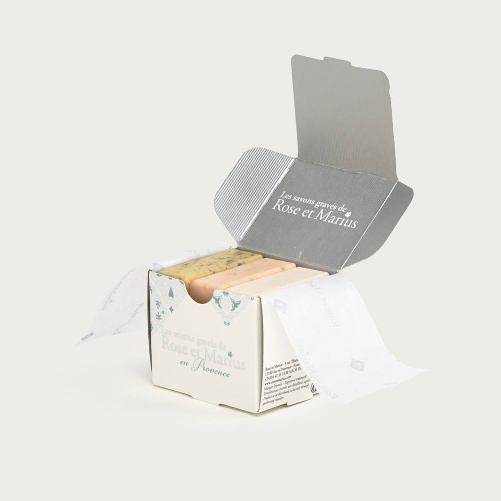 SV-BOX3 Набор мыло натуральное ароматизированное 35 гр * 3 шт Rose&Marius Santreyd 