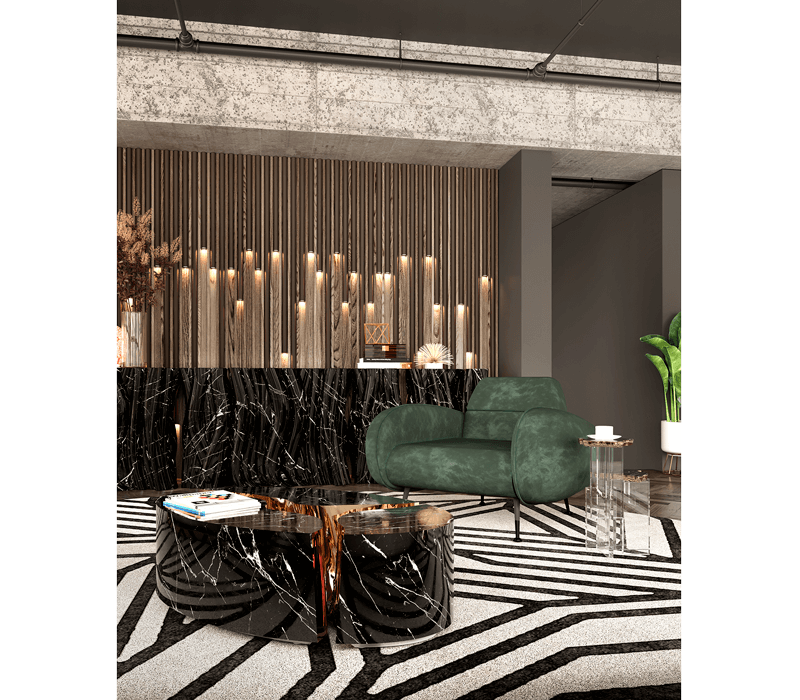 0-302 Овальный черный центральный стол Lapiaz Boca Do Lobo  - Вид №9