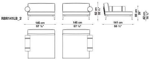 B&B Italia Outdoor 3-х местный тканевый садовый диван Ribes sun-id-1376958 - Вид №23