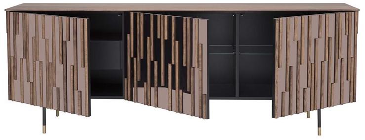 Tonin Casa Комод из дерева и стекла с распашными дверцами Drops T8626-t8624 - Вид №1