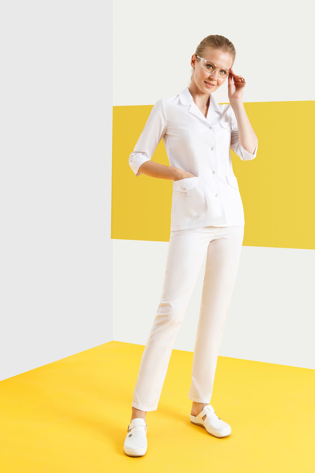 64163 Костюм "Муза" белый  Медицинская одежда  размер 44 Спецодежда  - Вид №6